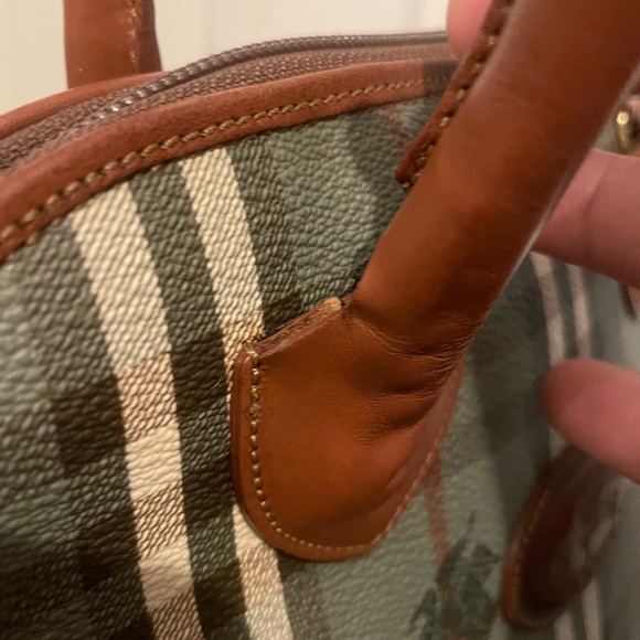 Burberry Haymarket Handbag. - Picture 9 of 17